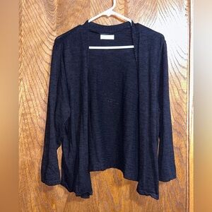 Croft & Barrow 1X long sleeve black open front cardigan
